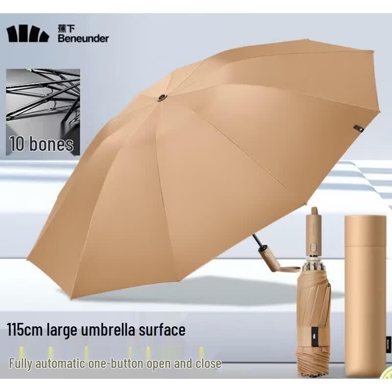 Beneunder 3-Fold Semi-Automatic Reverse Folding Umbrella