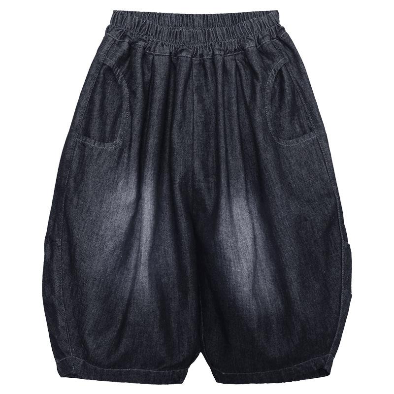 Korean Style Summer Thin Solid Denim Capri Pants For Little Boys 90cm