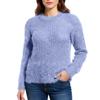 Women's Winter Mohair Candy Color Long Sleeves O-Neck Knit Top Sweater