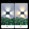 Solar LED Wall Lights Outdoor Waterproof Solar Powered Light UP and Down and Right and Left Illuminate Home Garden Yard Decoration Outside Sunlights