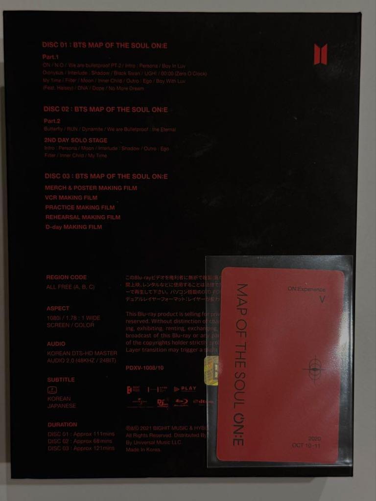 [USED] BTS MAP OF THE SOUL ON:E Blu-ray V Taehyung