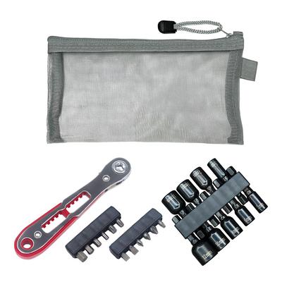 Vivrella Ratchet Wrench Driver Socket Set for Tight Thin 22mm Hex Bit Compact Motorcycle and Bicycle Tool Set with Thin Bit Spaces, Extension, (Socket