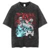 Anime Naruto TShirt Manga Retro Washed Version Kakashi TShirt Pain TShirt Lee Tobi Top Mens  Cotton Streetwear