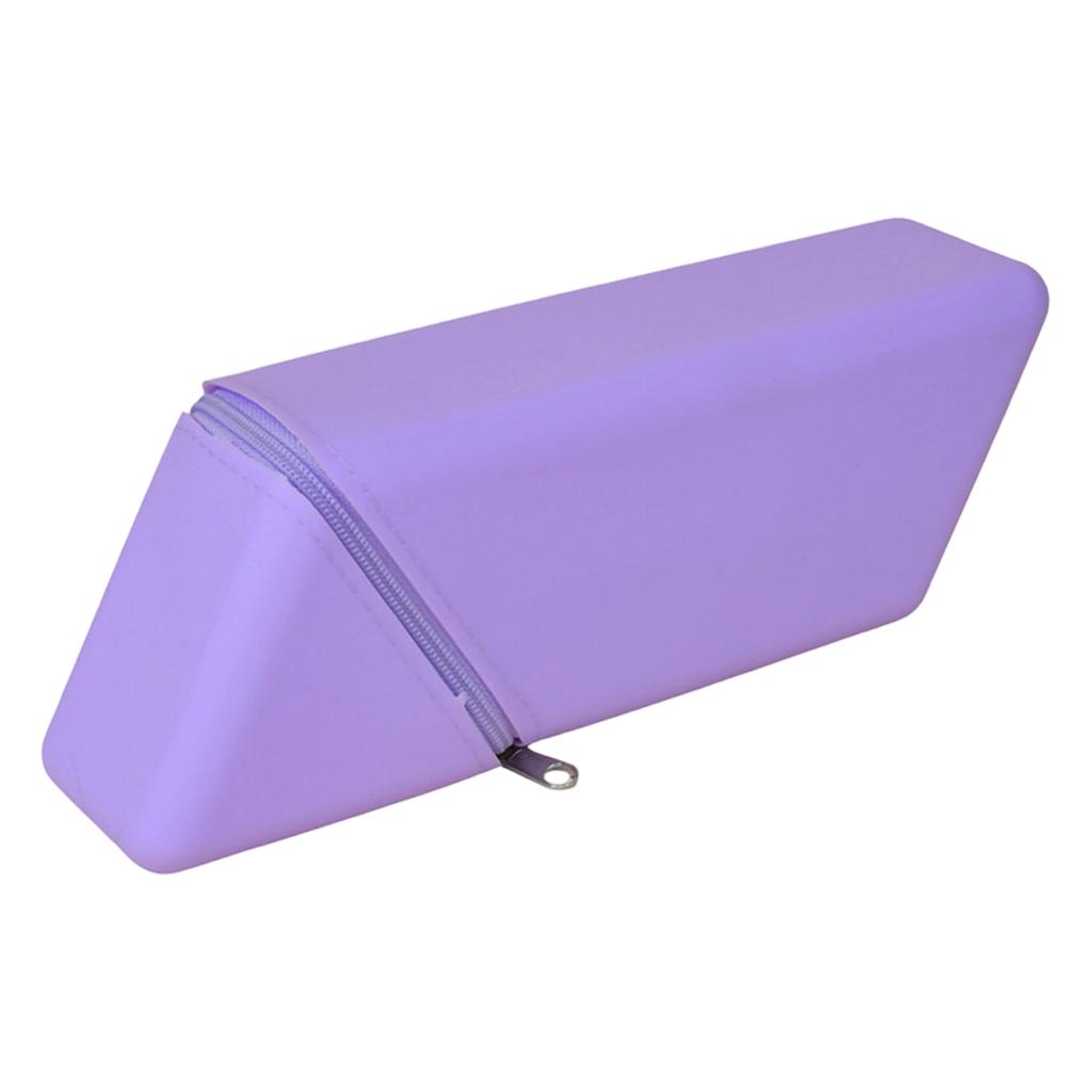 Silicone Desktop Dual-Use Student Pencil Case with Zipper Closure Durable and Flexible Material for School Office and Home Organization