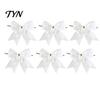 Luxury Style Christmas Tree Toppers Glitter Bow, Gold Sparkling Ribbon Hanging Ornament for Versatile Fabric Bows Parties Wreath Gift Box,