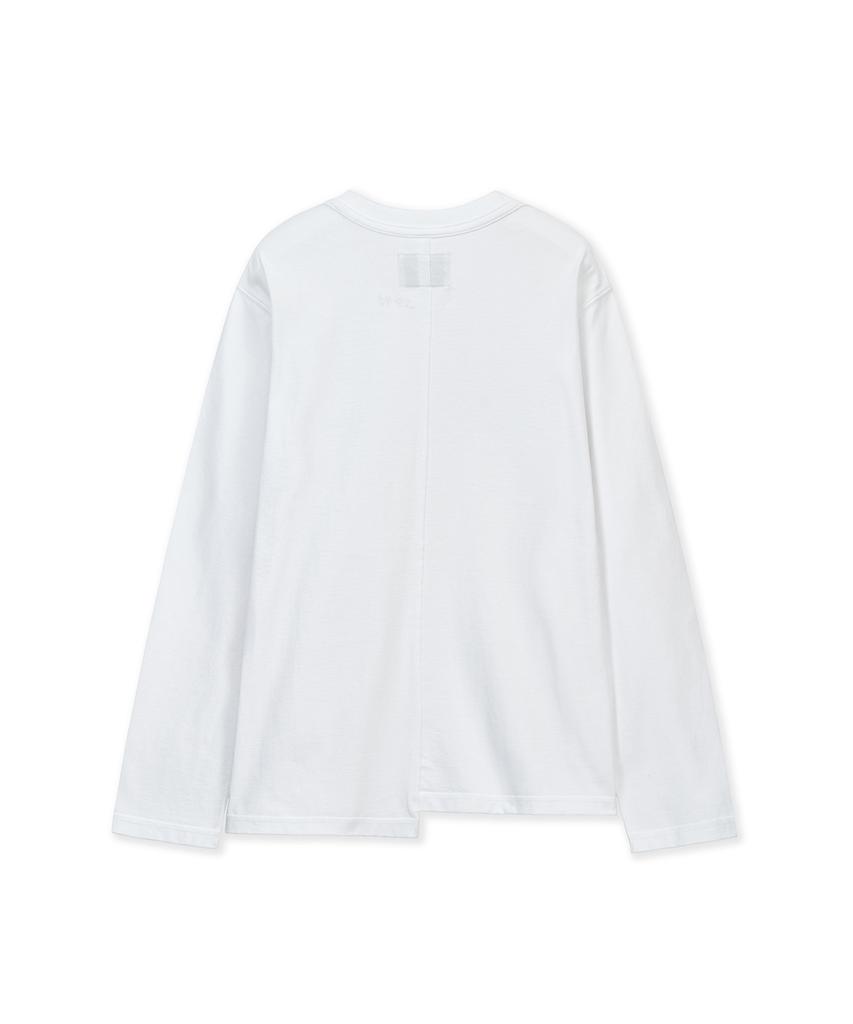 Mattengkim Asymmetric Logo Top In White
