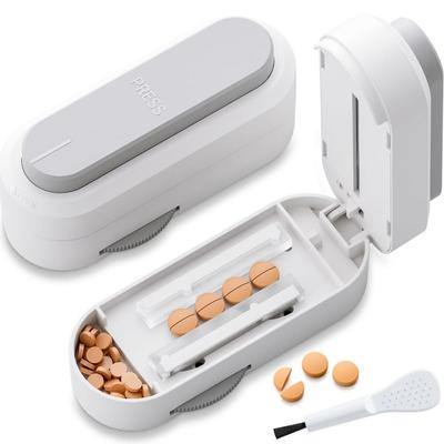 Drug Tablet Pill Cutter Adjustable Hidden Blade Quartering Pill Divider Divider Organizer Dustproof Crusher Divider