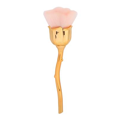 Rose Shape Long Handle Nail Art Brush Manicure Nail Polishing Dust Powder Removal Brush 01#