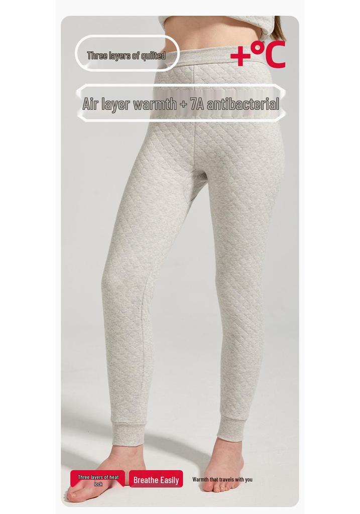 Women's Plus Size Three-Layer Quilted Cotton Pants for Autumn/Winter