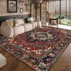 Persian Red Large Carpets for Living Room Ethnic Style Decoration Non-slip Fluffy Soft Rug Home Sofa Area Bedroom Washable Mats