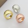 Three-color ring  and spring pattern Non-hazardous non-allergenic suitable for daily wearTexture Full of Wealth and Good Luck Daily Wear