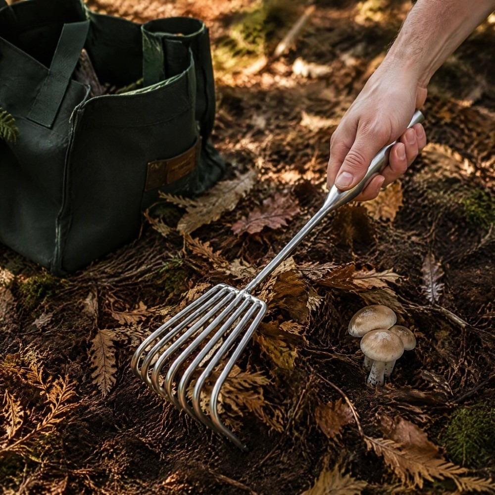 Stainless Steel Mushroom Picking Tool Compact Mushroom Harvester Picker Soil Mixing