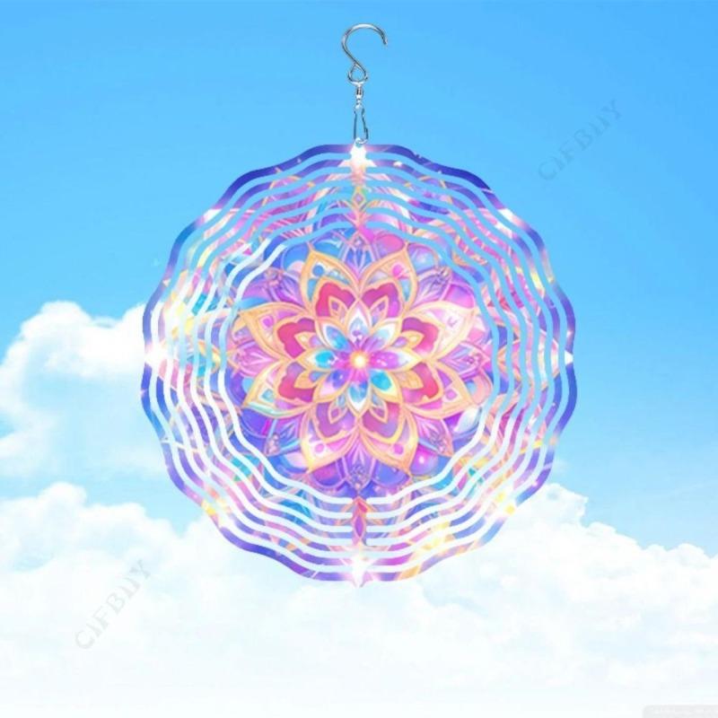 Sparkling Stainless Steel Wind Spinner | Reflective Garden & Patio Decor