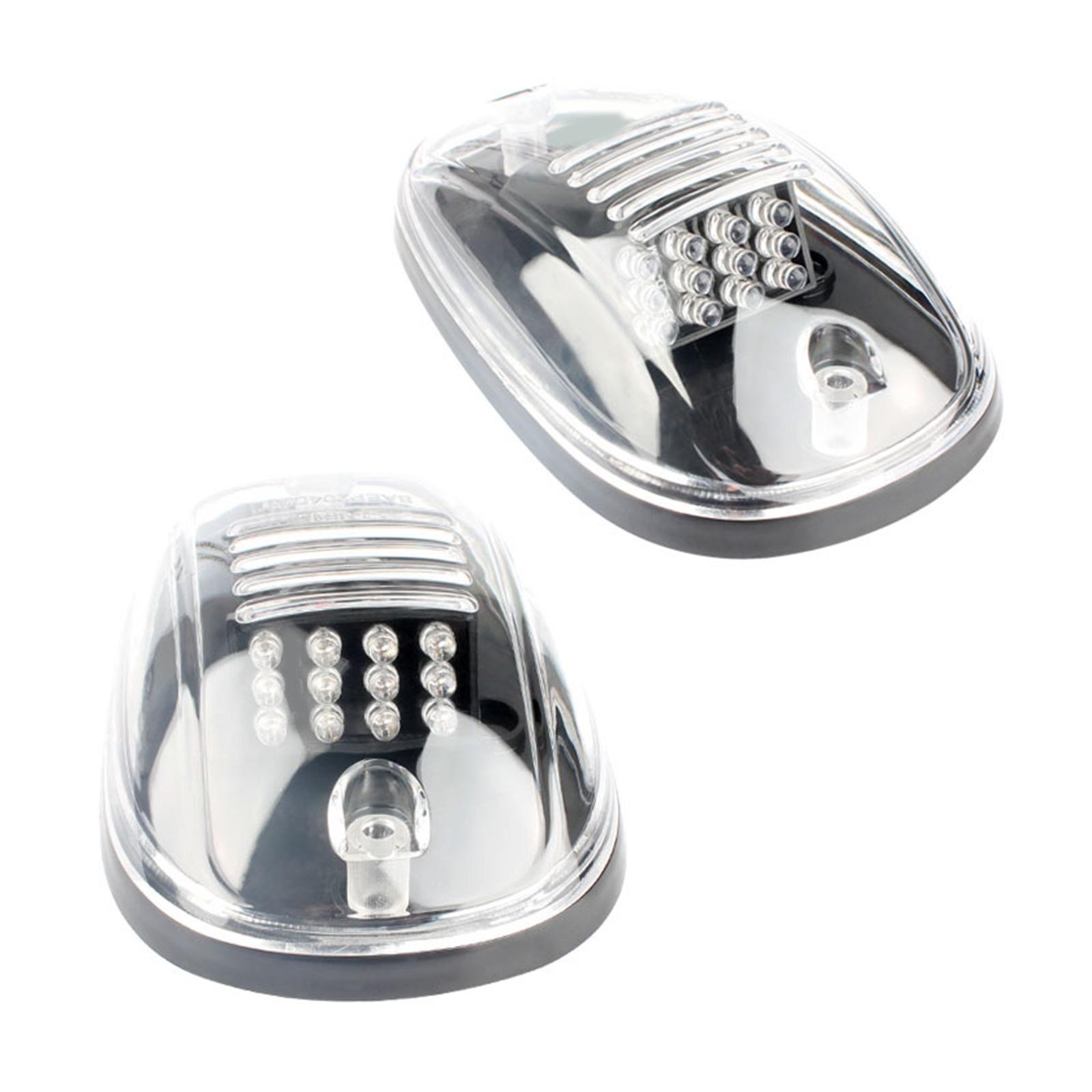 12 LEDs Cab Amber Lights Waterproof Truck Cab Marker Lights for Truck Camper Replacement Roof Running Top Marker Lights
