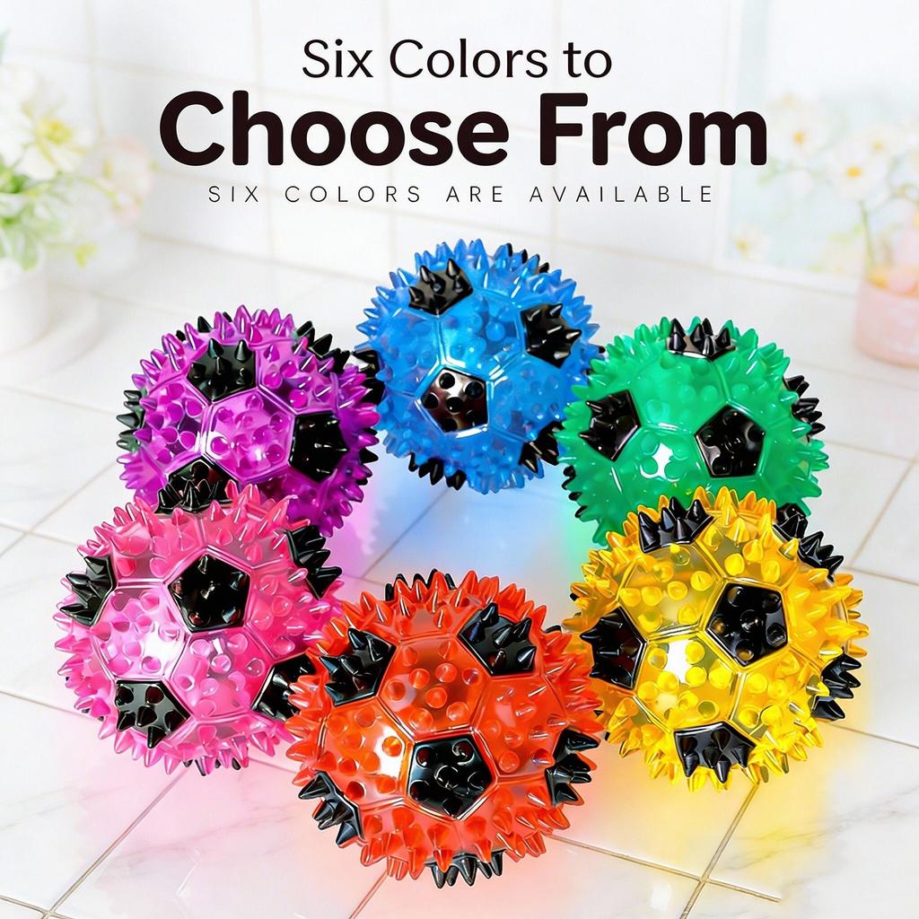 Haustierspielzeug - -beständiger TPR-Soundball - Selbstunterhaltungs- und Stressabbau-Spielzeug - Zahnbürsten- und Zahnreinigungsball