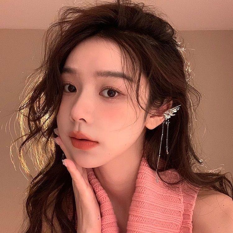 Elf Ears Butterfly Fringed Ear Bone Clips Women'S Ear Clips Summer Earrings Niche Premium Earrings Ear Hanging Tide