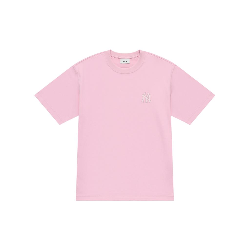 New MLB MONOGRAM Collection New York Yankees FW25 T Shirt Unisex Pink 3ATSM0454-50PKM