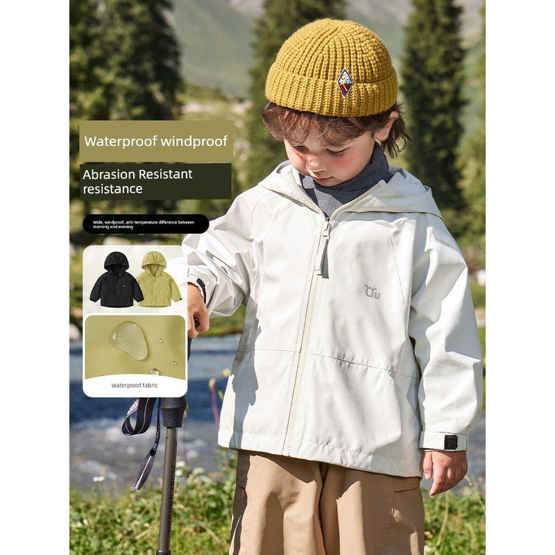 Right European Boy Hooded Outwear Spring and Autumn Clothes Baby Tops Baby Windproof Waterproof Spring Cotton-Padded Clothes Kids Children's Clothing