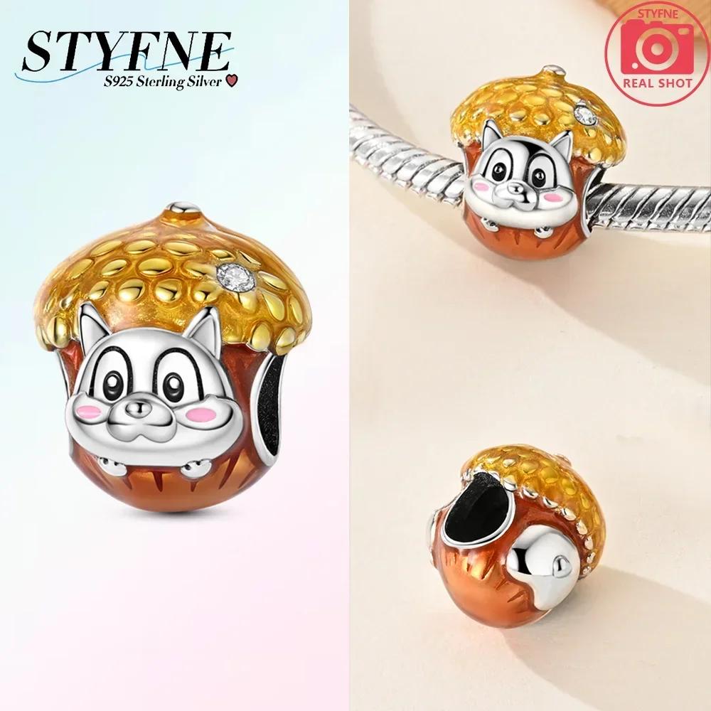 Exquisite Copper Autumn Squirrel Owl Series Diy Charm Beads Fit Original Bangle Charms Bracelet Women Jewelry