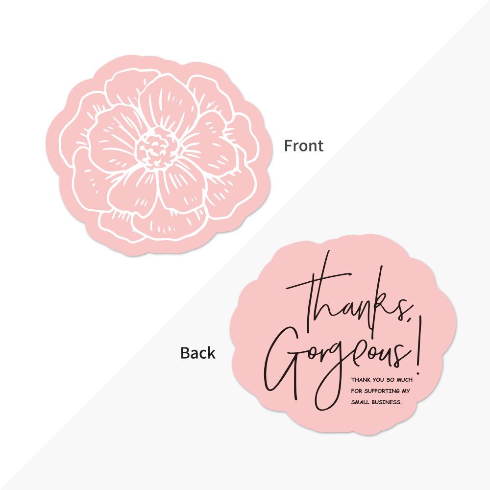 

50pcs Thank You for Supporting My Small Business Card Thanks Greeting Card Appreciation Cardstock Gift Merci Card