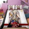 Genshin Impact Sleep Bedding Collection Cartoon Anime Bedspread Cover Single Size Size Double Size Size Kids Boys Luxury Three-Dimensional Bed Linen