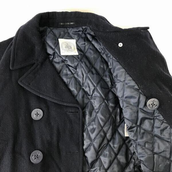 J.PRESS Wool Pea Coat Navy Men's S(USED)
