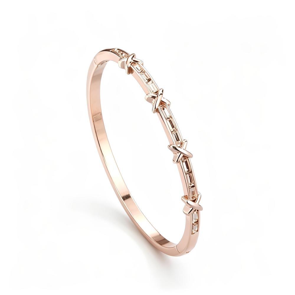 Alloy Bracelets Woman Bangle Zircon for Woman Golden Love Crystal Wedding Feminina Luxury Jewellery Gifts