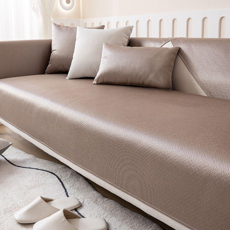 Ice Silk Sofa Cushion Summer Summer Non-Slip Summer Mat Cushion Washing Ice Cushion Sofa Cover Back Towel Cover Cloth