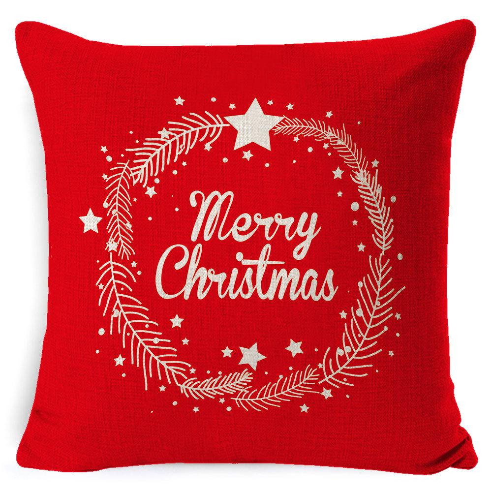 Christmas Pillowcase Gray and White Plaid Office Lumbar Support Home Bedside Cushion Car Neck Cushion