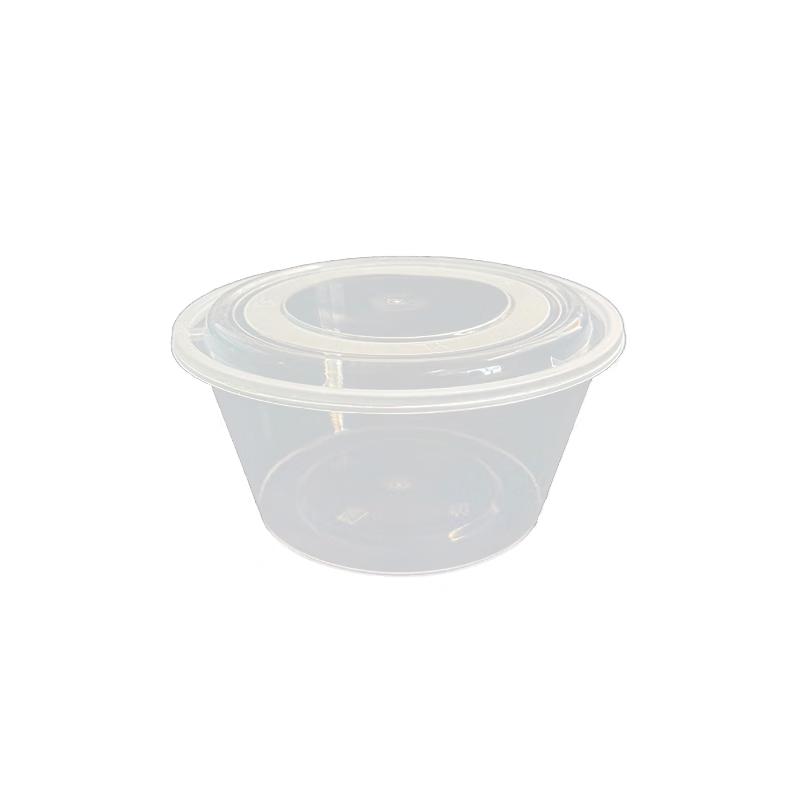 Lvkangchu Disposable Round 1250ml Food Containers with Lids (180 Sets)
