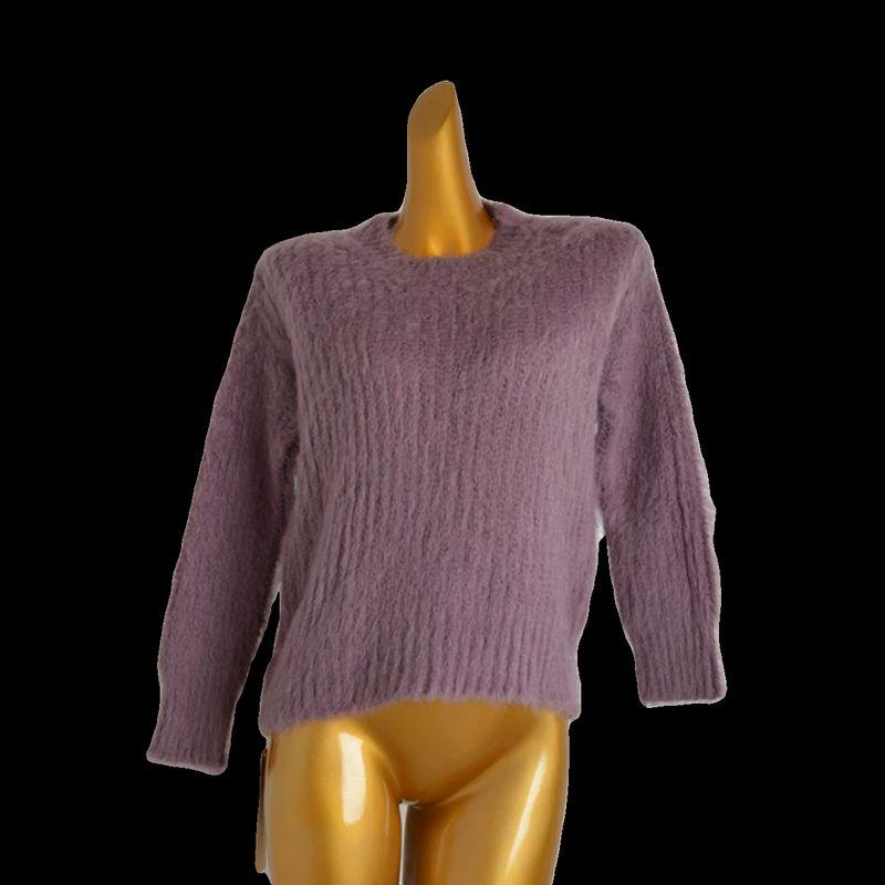 Fall and Winter New Arrival Soft Glutinous Rice Idle Style Pullover Loose Sweaters Women's Clothing Mohair Knitwear Long Sleeves Tops