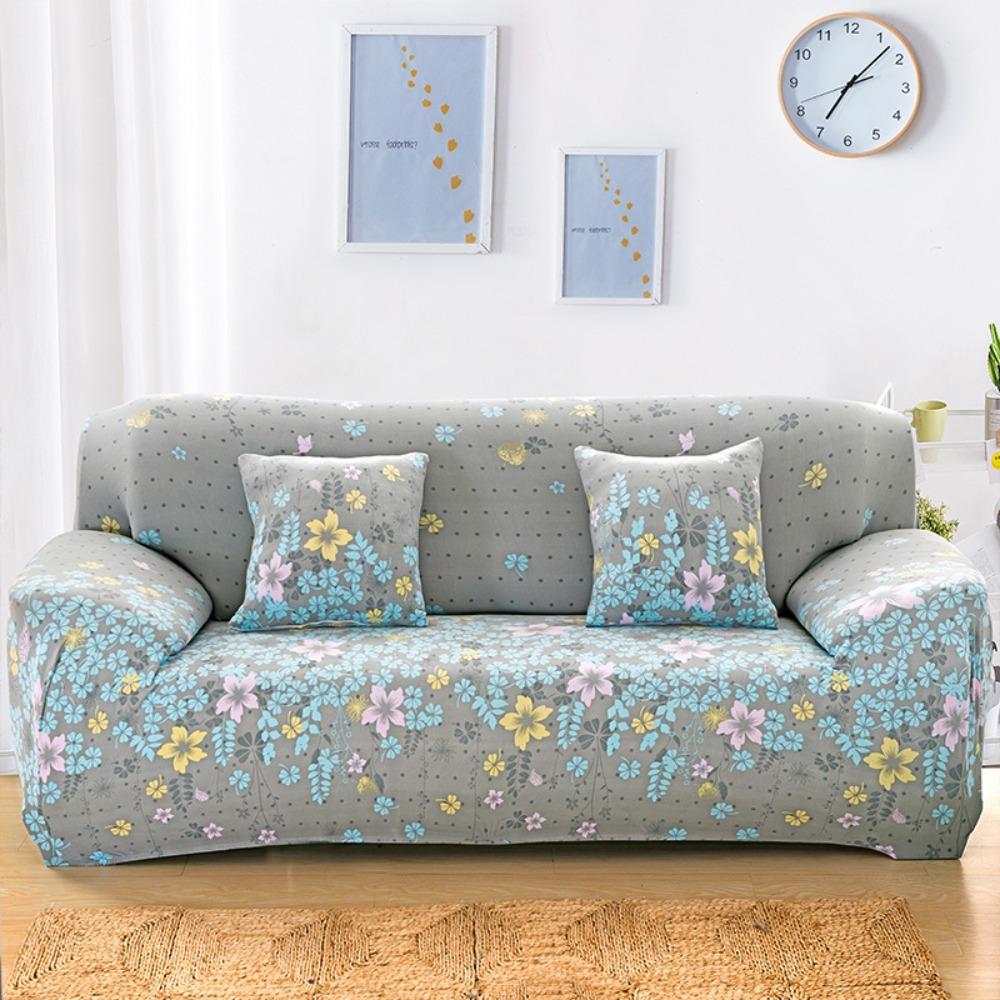 Stretchable Printed Sofa Cover Full Elastic Slipcover 4 Seasons Soft Fabric Protector