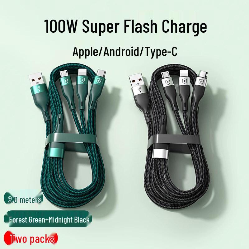 Fast Charging 3-in-1 Universal Multi-Head Phone Charger Cable