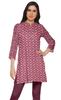 Moomaya Printed Side Slit Short Kurta Tunic For Women Summer Wear Ladies