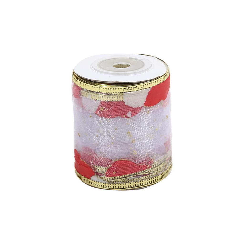 Christmas Wired  Plaid Ribbons Vintage Truck Trees Wired Edge Ribbon for Xmas DIY Wrapping Floral Craft