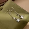 Super Fairy Diamond Gradual Change Blue Five-Pointed Star Fringed Earrings Women'S Fashion Temperament Sweet Exquisite Earrings