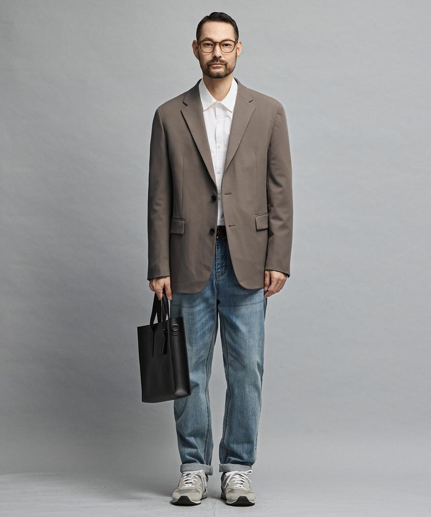 STCO Wool Touch Four-Way Stretch Blazer_Beige (Relaxed Fit)_Sejud72Nsd