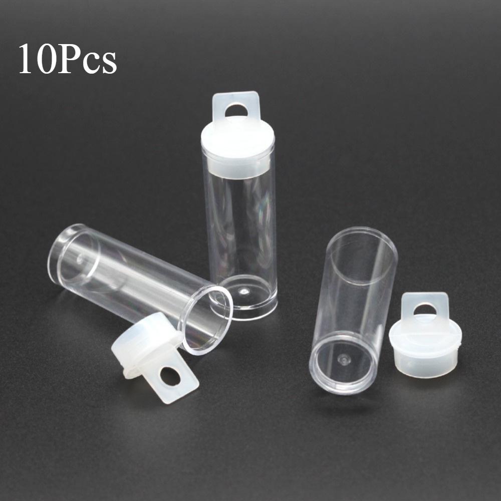 

10 шт./лот Прозрачная цилиндрическая пластиковая бутылка Емкость для хранения сыпучих бусин 10 г для хранения бусин для DIY 10pcs
