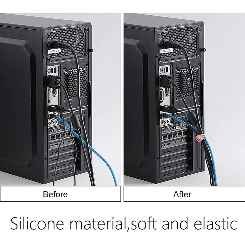 10Pcs Magnetic Silicone Earphone Cord Winder Cable Holder Multifunction Home Office Headphones USB Cable Wire Organizer Accessories