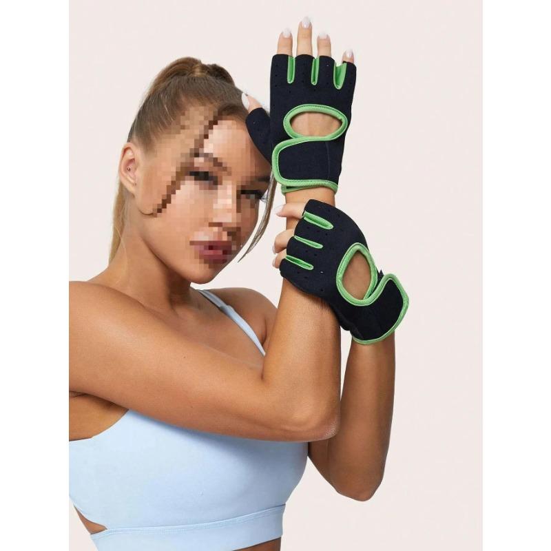 1 Pair of Fitness Breathable Exercise Men and Women Training Horizontal Bar Cycling Half Finger Wrist Guard Anti Slip Gloves