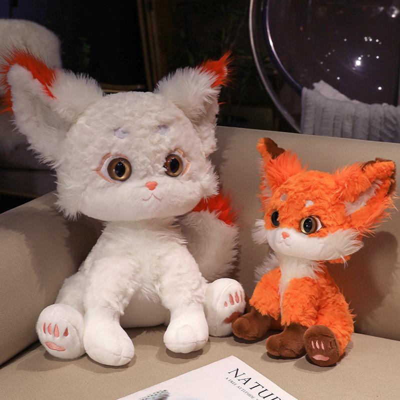 Winter Snow Fox Doll Plush Toy Little Fox Doll Cloth Doll Girl Sleeping Pillow Cloth Doll