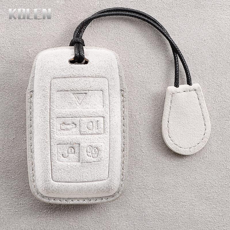 Leather Car Remote Key Case Cover Shell For Land Rover Range Rover Evoque Discovery Sport Velar For Jaguar Xe E-Pace Xf Keyless