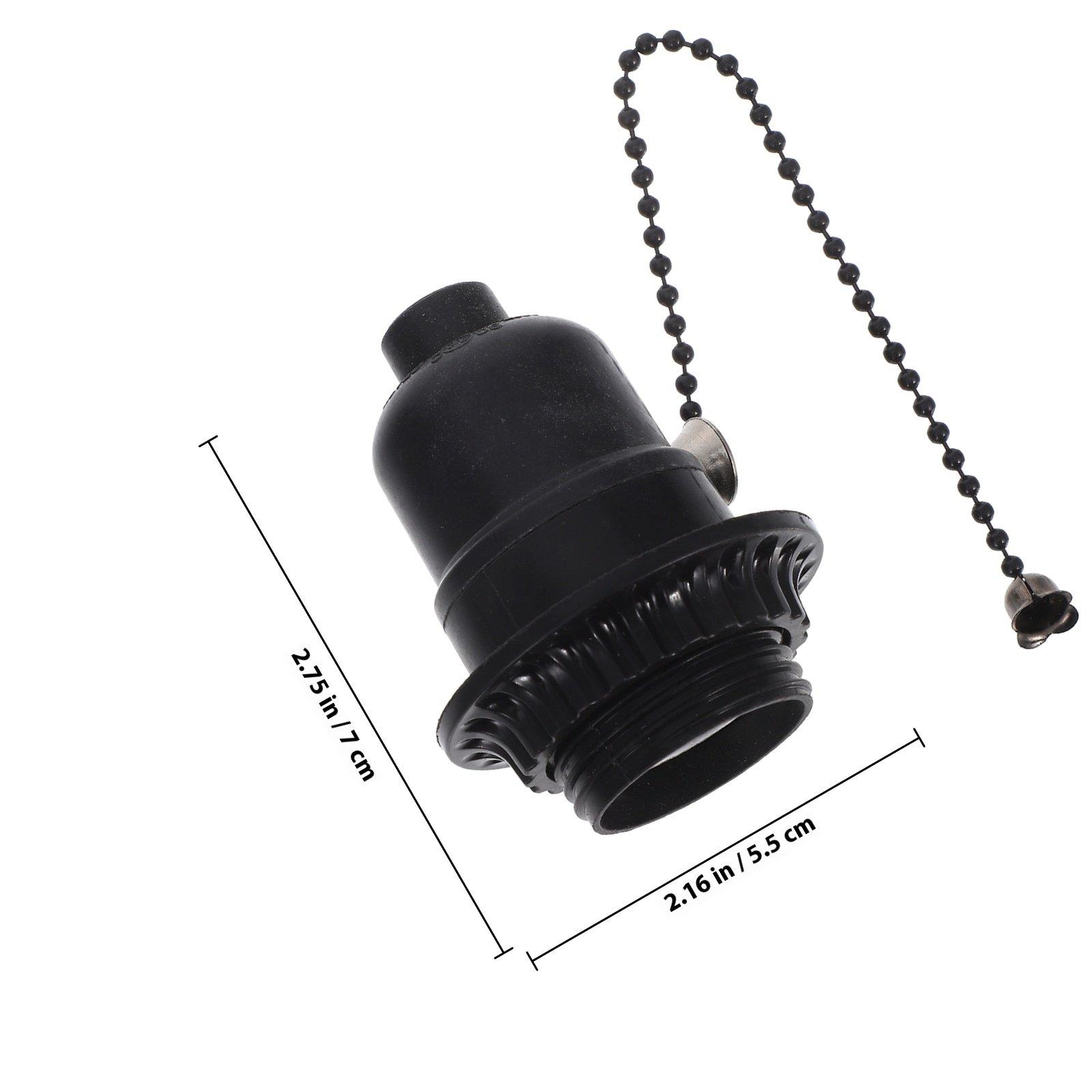 

Electric Wood Metal Switch Light Bulb Socket Base Universal Lamp Holder for Shop Workshop Basement Ceiling Light чорний