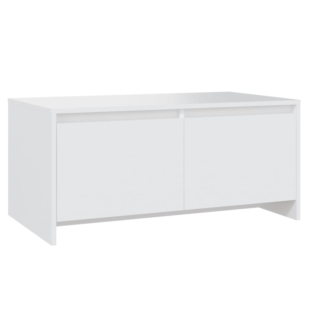  Coffee Table, White, 90x50x41.5 Cm, Wood-based Material