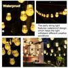 30LED Beads Solar Powered Light Strings Garden Waterproof LED Holiday Lighting Rechargeable RGB Lamp Home Decorative Lighting