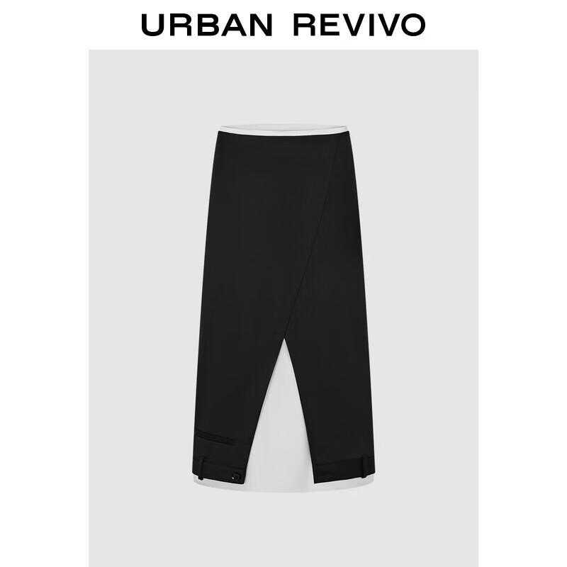 UR 2024 Autumn Women s Color-Block Deconstructed Skirt XS