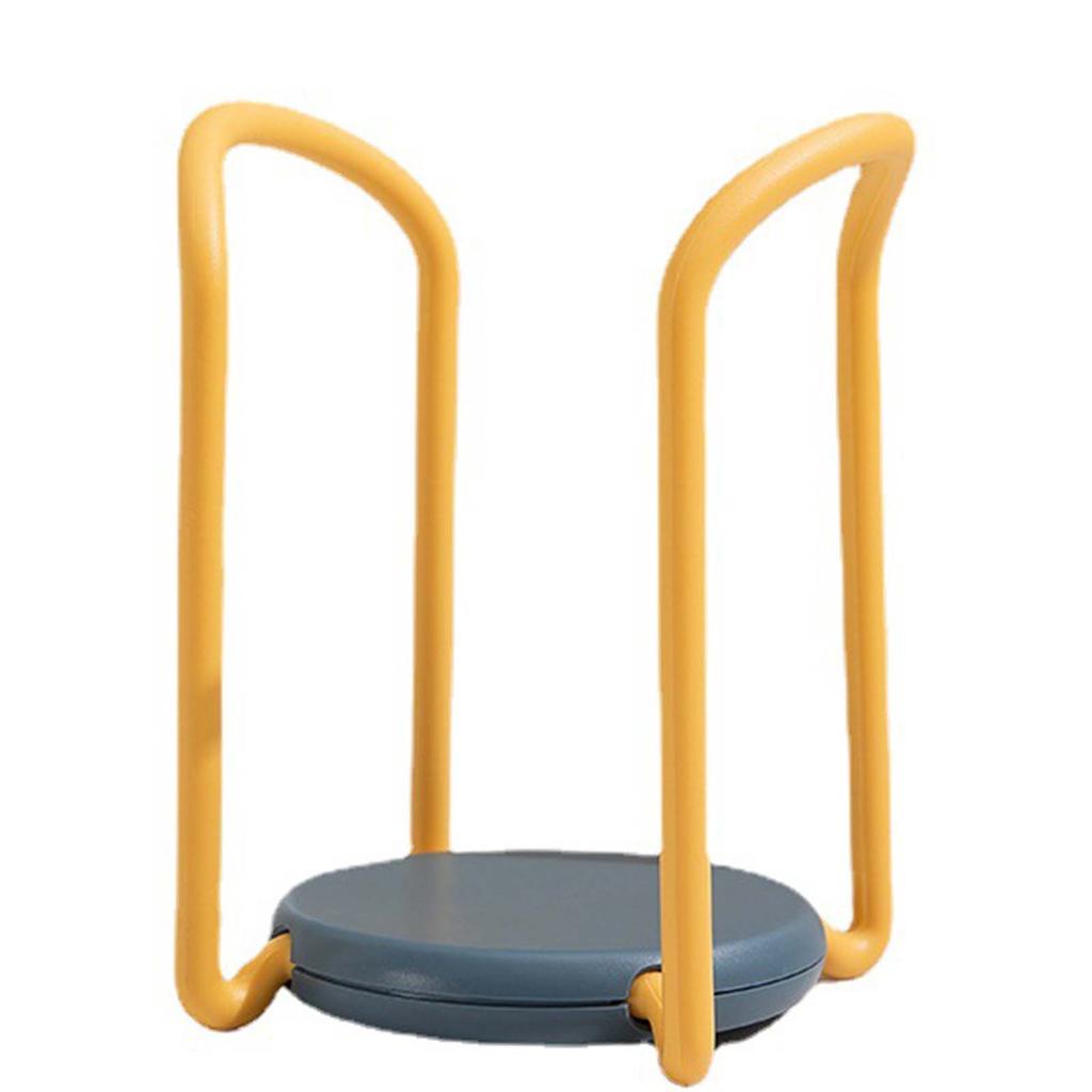 Schüsselorganisator Multifunktionales Ausziehbares Geschirrabtropfgestell für Küchenarbeitsplatte Gelb und Blau