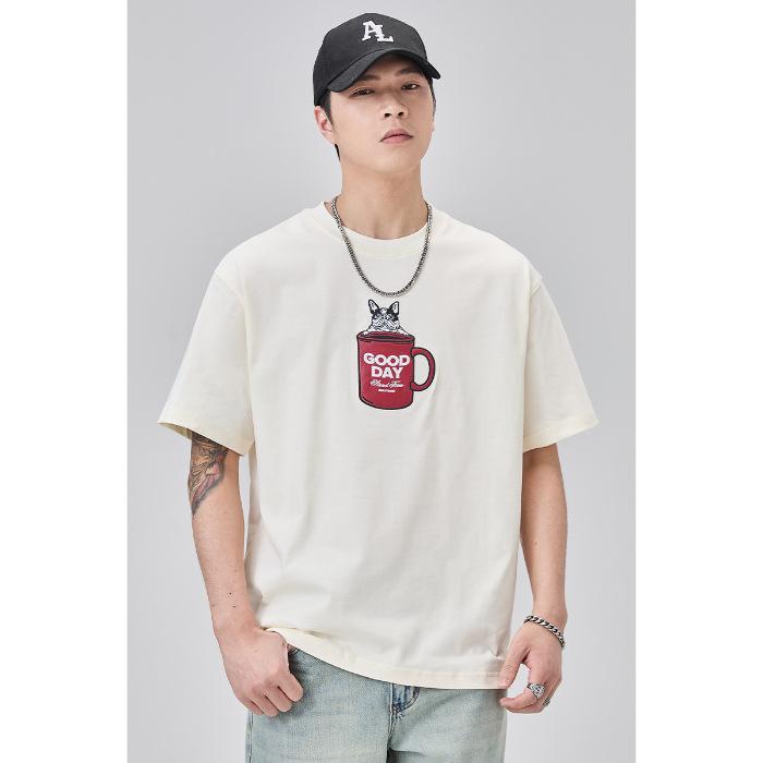 

Новая летняя футболка с коротким рукавом для мужчин, повседневная одежда с мультяшным принтом, парная футболка с рукавом до локтя 4XL