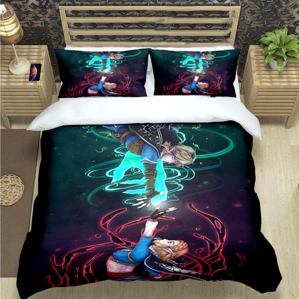 Comforter Fashion Classic Exciting Game Z-Zelda Print Bedding Sets Bed Supplies Set Bed Comforter Set Bedding Set Luxury Gift