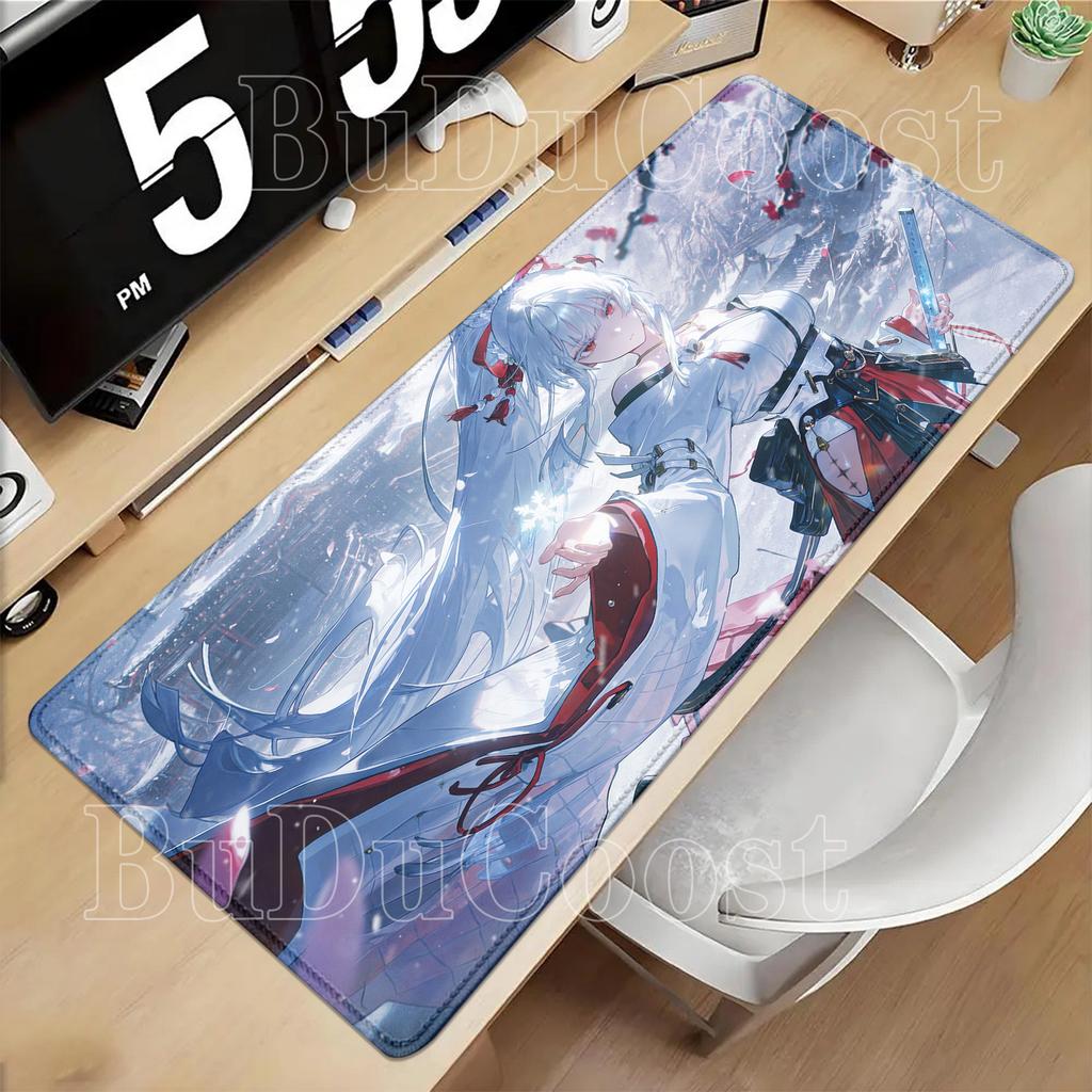 Hiyuki Gaming Wuthering Waves Mousepad Office Keyboard XXL Mouse Pad Anime Sexy Girl Rubber HD Printing Non-slip Base Desk Mat